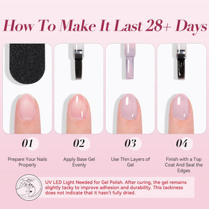 Jelly Gel Polish TS16 Blush Cream 15ml HEMA/TPO FREE Gel Nail Polish BORN PRETTY