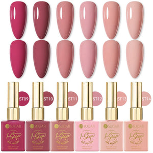 6 Colors 1 Step Gel Polish Set #02 15ml Gel Nail Polish UR SUGAR