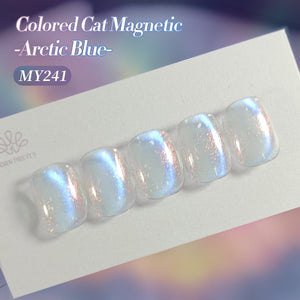 Colored Cat Magnetic Gel MY241 Arctic Blue 15ml HEMA/TPO FREE Gel Nail Polish BORN PRETTY