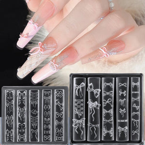 3D Silicone Nail Mold Bowknot #02 Tools & Accessories No Brand