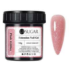 Pink Glitter Extension Nail Gel 150g Extension Nail Gel UR SUGAR