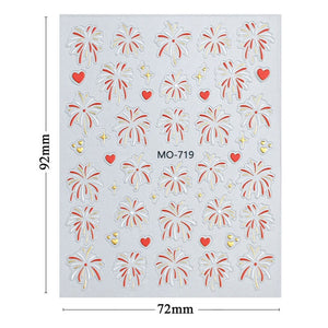 Firework 3D Nail Sticker