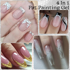 4 Colors 4 In 1 Pat Painting Gel Glimmer Rush Gel Nail Polish UR SUGAR