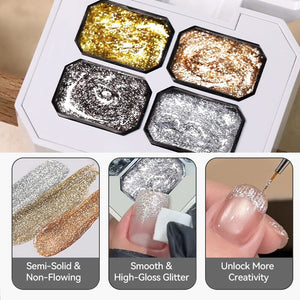 4 Colors 4 In 1 Pat Painting Gel Glimmer Rush Gel Nail Polish UR SUGAR