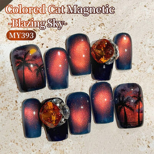Colored Cat Magnetic Gel MY393 Blazing Sky 10ml HEMA/TPO FREE Gel Nail Polish BORN PRETTY