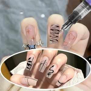 Nail Painting Pen #06 Black 0.5mm Head Clearance No Brand