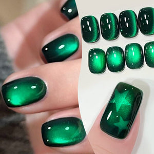 Glass Cat Magnetic Gel MY401 Emerald 10ml Gel Nail Polish BORN PRETTY