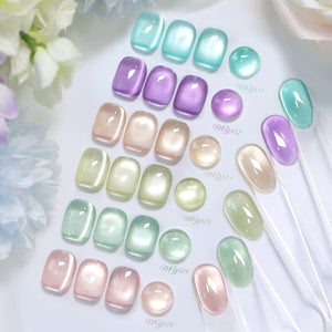 6 Colors Glass Cat Magnetic Gel M50 Spring Geometry 7ml HEMA/TPO FREE Gel Nail Polish BORN PRETTY
