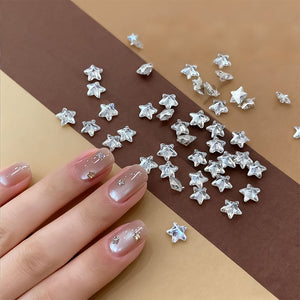 30pcs Sparkling Star Zircon Nail Decoration