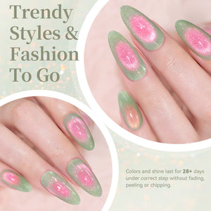 Glitter Cat Magnetic Gel MY427 Electric Guava 15ml HEMA/TPO FREE Gel Nail Polish BORN PRETTY