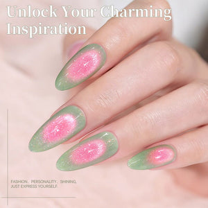 Glitter Cat Magnetic Gel MY427 Electric Guava 10ml HEMA/TPO FREE Gel Nail Polish BORN PRETTY