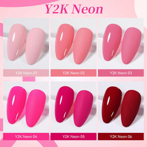 6 Colors Gel Set S47 Y2K Neon 7ml Gel Nail Polish BORN PRETTY