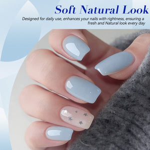 6 Colors Jelly Gel J55 Reduced Blue 7ml Gel Nail Polish BORN PRETTY