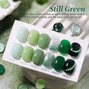 6 Colors Gel Set S59 Still Green 7ml Gel Nail Polish BORN PRETTY