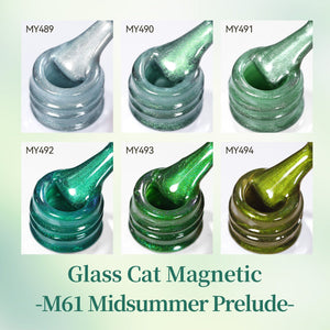 6 Colors Glass Cat Magnetic Gel M61 Midsummer Prelude 7ml Gel Nail Polish BORN PRETTY