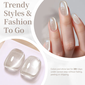 Glass Cat Magnetic Gel MY96 Honey Peach 15ml Gel Nail Polish BORN PRETTY