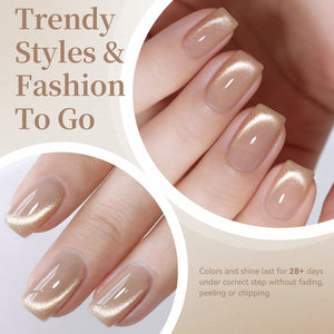 Glass Cat Magnetic Gel MY499 Dream Nude 15ml Gel Nail Polish BORN PRETTY