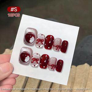 10pcs Press on Nails #15 S383 Size S Clearance No Brand