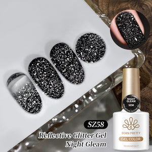 Reflective Glitter Gel SZ58 Night Gleam 10ml Gel Nail Polish BORN PRETTY