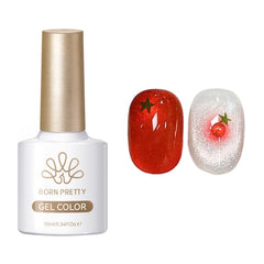 Crystal Cat Magnetic Gel MY546 Spoiled Red 10ml Gel Nail Polish BORN PRETTY