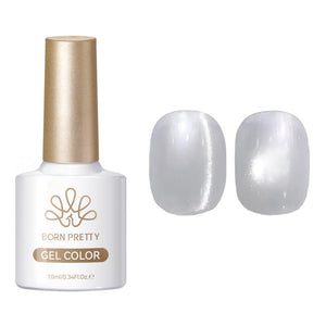 Moonlight Cat Magnetic Gel MY550 Pearl White 10ml Gel Nail Polish BORN PRETTY