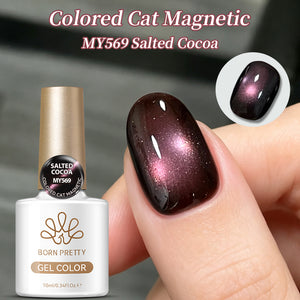 Colored Cat Magnetic Gel Salted Cocoa 10ml Gel Nail Polish BORN PRETTY MY569