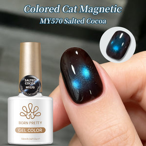 Colored Cat Magnetic Gel Salted Cocoa 10ml Gel Nail Polish BORN PRETTY MY570