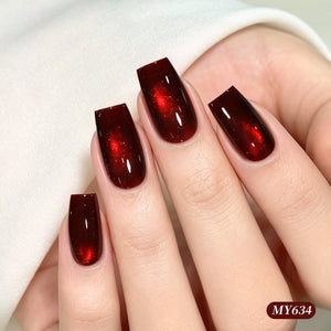 6 Colors Glass Cat Magnetic Gel M83 Grape Tea 7ml Gel Nail Polish BORN PRETTY