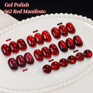 6 Colors Gel Set S62 Red Manifesto 7ml Gel Nail Polish BORN PRETTY