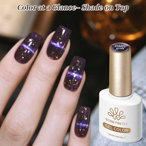 Glitter Cat Magnetic Gel MY568 Alkaid Purple 10ml Gel Nail Polish BORN PRETTY