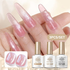 Water Drop Top Coat & Cat Magnetic Gel MY06 Base & Top Coat BORN PRETTY