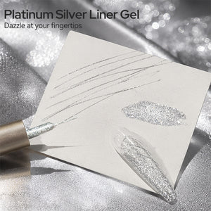 Platinum Silver Liner Gel 8ml Gel Nail Polish BORN PRETTY