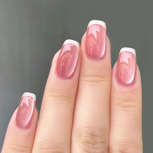 2pcs Set French Cat Magnetic Nails Kit #11