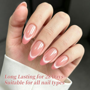2pcs Set French Cat Magnetic Nails Kit #12