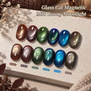 6 Colors Glass Cat Magnetic Gel M88 Tawny Moonlight 7ml