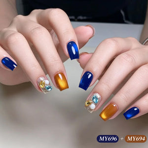 6 Colors Glass Cat Magnetic Gel M91 Twinkle Lanterns 7ml Gel Nail Polish BORN PRETTY