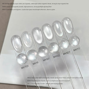 Water Light Cat Magnetic Gel MY701 Super White 10ml Gel Nail Polish BORN PRETTY