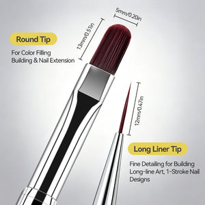 2-in-1 Oval & Liner Builder Pen Tools & Accessories BORN PRETTY