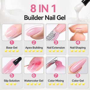 8 IN 1 Builder Gel B12 15ml Gel Nail Polish BORN PRETTY