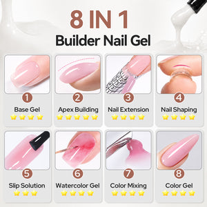 8 IN 1 Builder Gel B19 15ml Gel Nail Polish BORN PRETTY