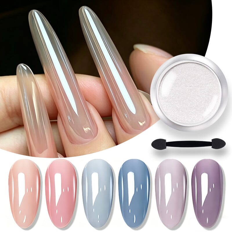 Clear Pearlescent Powder Nail Art BORN PRETTY