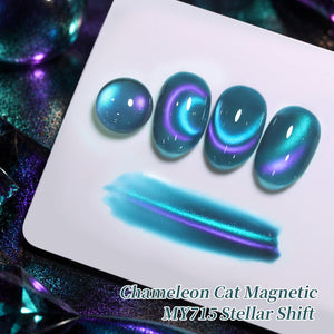Chameleon Cat Magnetic Gel MY715 Stellar Shift 15ml Gel Nail Polish BORN PRETTY