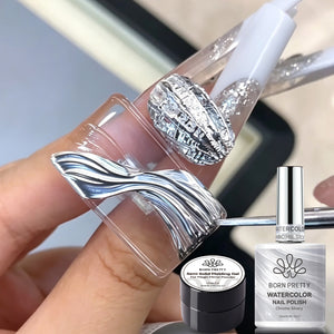 2pcs Set Watercolor Nail Polish & Sculpting Gel Nail Polish BORN PRETTY Set 02