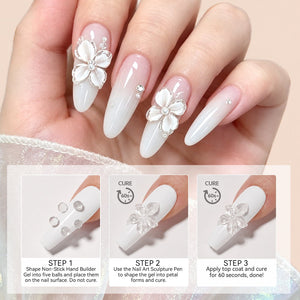 Non‑Stick Hand Builder Gel Clear #01 30g Extension Nail Gel BORN PRETTY