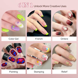 16 Colors Pat Painting Gel Set Luminous Cluster
