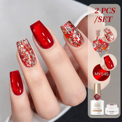 2pcs Set Cat Magnetic Gel & Glitter Gel Gel Nail Polish BORN PRETTY Set 01