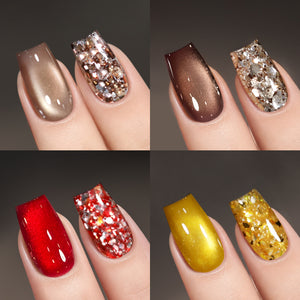 2pcs Set Cat Magnetic Gel & Glitter Gel