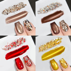 2pcs Set Cat Magnetic Gel & Glitter Gel Gel Nail Polish BORN PRETTY