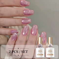 2pcs Set Cat Magnetic Gel & Jelly Gel 10ml Gel Nail Polish BORN PRETTY Set 01