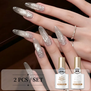 2pcs Set Cat Magnetic Gel & Jelly Gel 10ml Gel Nail Polish BORN PRETTY Set 04